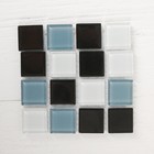 Мозаика стеклянная на клеевой основе № 24, цвет оттенки серого - Фото 1