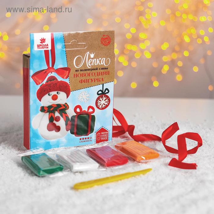 Новогодняя подвеска из полимерной глины «Снеговик» - Фото 1