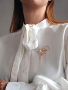 Брошь «Гимнастка» с хулахупом, цвет белый в золоте - Фото 2