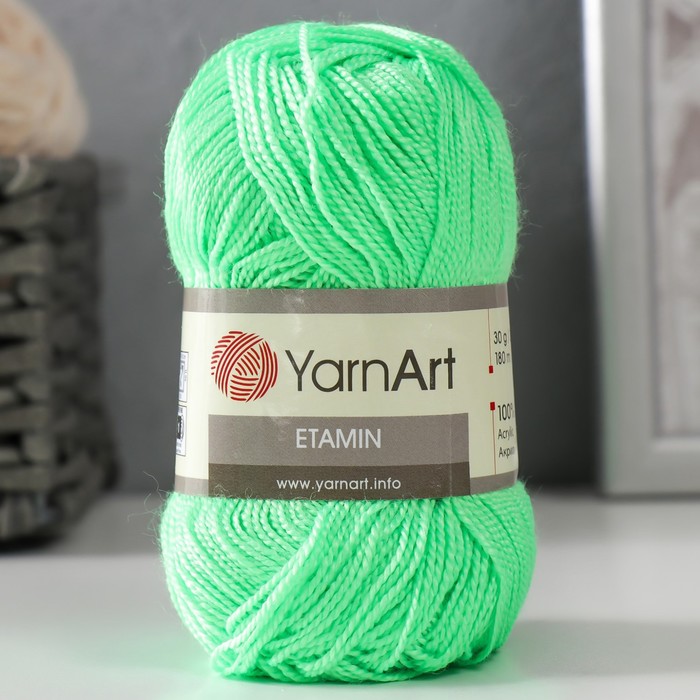 Пряжа "Etamin" 100% акрил 180м/30гр (457 зелёный)