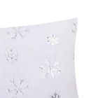 Чехол на подушку Этель "Снежинка" серебро 43 х 43 см, 100% п/э - Фото 2