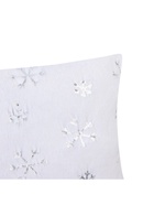 Наволочка декоративная новогодняя «Этель. Снежинка» 43×43 см, 100% п/э, серебро - Фото 4