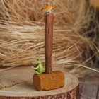 Сувенир полистоун "Лягушонок-музыкант и воробышек на кувалде" - Фото 2