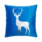 Наволочка декоративная "Олень" 40 х 40 см, велюр, 100 % п/э - Фото 1