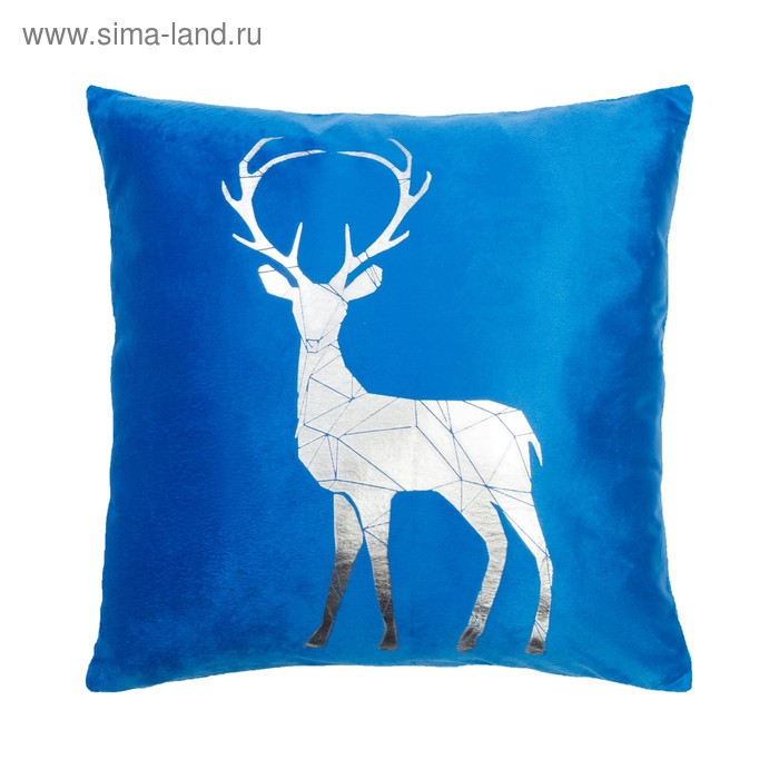 Наволочка декоративная "Олень" 40 х 40 см, велюр, 100 % п/э - Фото 1