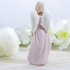 Сувенир керамика "Ангел-девочка в розовом платье с корзиной роз" 18х6,8х5 см - Фото 4