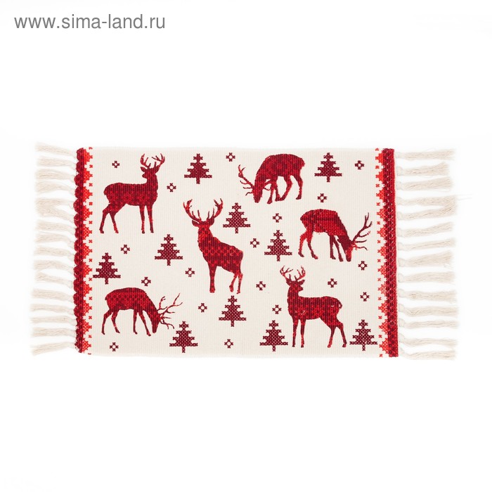 Коврик "Этель" Олени 70х45 см, 50% полиэстер, 50% хлопок - Фото 1