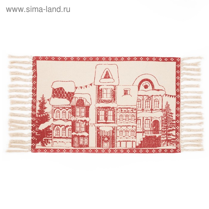 Коврик «Городок», 70 × 45 см, хлопок 100% - Фото 1