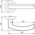 Ручка раздельная Fuaro ALFA AR SN/CP-3, 8x140 мм, стяжки M4 10х50х50 мм, цвет матовый хром - Фото 3