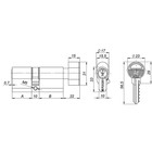 Цилиндровый механизм Fuaro 100 ZM 70 (30х10х30) BP, с вертушкой, 5 ключей, цвет латунь - Фото 2