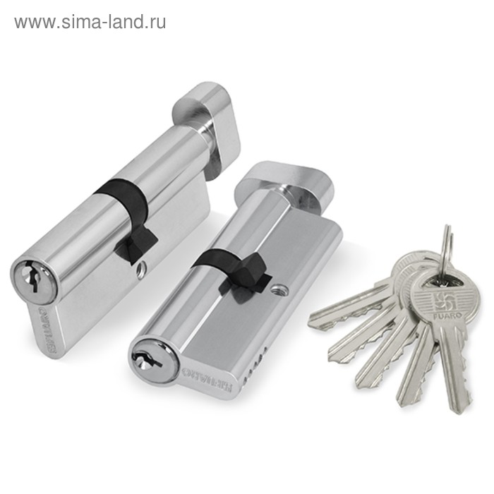 

Цилиндровый механизм Fuaro 100 ZM 80 (35х10х35) CP, с вертушкой, 5 ключей, цвет хром