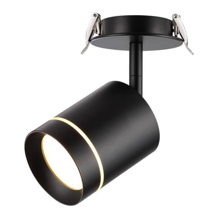 Встраиваемый светильник светодиодный Novotech, 9 Вт, 220 В, 80x80 мм, d=80 мм, черный - фото 1908396230