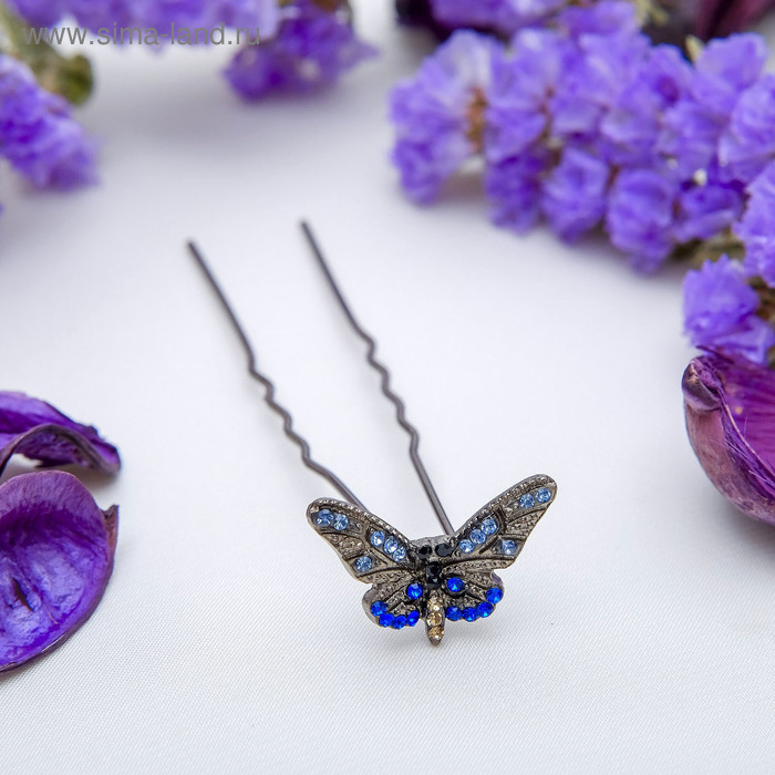 Шпилька для волос «Сказочная бабочка», 6.5 см - Фото 1