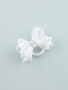 Бант для волос на резинке «Школьница», жемчужинки на лентах, 7.5 см, белый - Фото 7