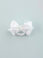 Бант для волос на резинке «Школьница», жемчужинки на лентах, 7.5 см, белый - Фото 8