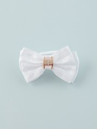 Бант для волос на резинке «Школьница», кружева, 7 см, белый - Фото 5