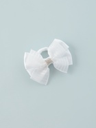 Бант для волос на резинке «Школьница», полосы стразы, 6.5 см, белый - Фото 6