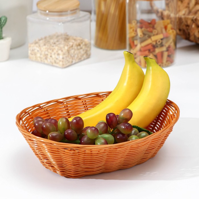 Корзинка для фруктов и хлеба Доляна «Капучино», 25×18×7 см - Фото 1