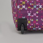Сумка дорожная на колесах, с расширением, отдел на молнии, наружный карман, цвет фиолетовый - Фото 4