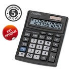 Калькулятор настольный Citizen Business Line "CMB1001-BK", 10-разрядный, 103 х 138 х 24 мм, двойное питание, чёрный - фото 318100810