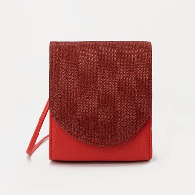 Сумка женская, отдел на магните, длинный ремень, цвет красный