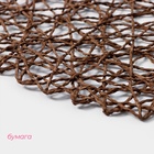 Салфетка сервировочная на стол Доляна «Одуванчик», d=38 см, коричневая - Фото 4