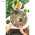 Салфетка сервировочная на стол Доляна «Одуванчик», d=38 см, коричневая - Фото 7