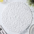 Салфетка сервировочная на стол Доляна «Одуванчик», d=38 см, белая - Фото 2