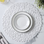 Салфетка сервировочная на стол Доляна «Одуванчик», d=38 см, белая - Фото 1