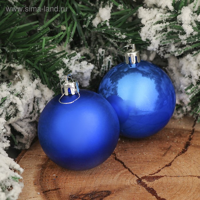 Набор шаров пластик d-6 см, 30 шт "Банафрит" синий - Фото 1