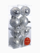 Ёлочные игрушки «Жемчужный орион», шары новогодние, d=6 см, набор 8 шт., серебро - Фото 6