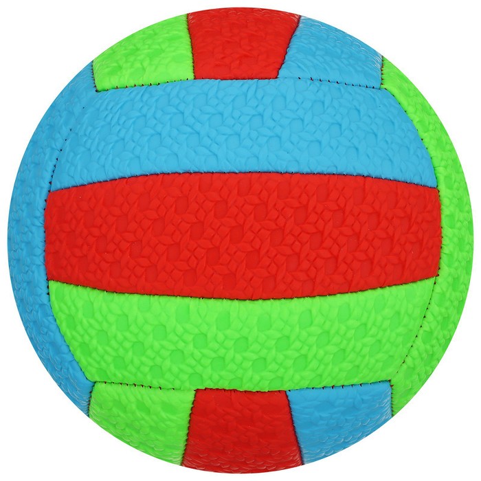 Мяч волейбольный пляжный, ПВХ, машинная сшивка, 18 панелей, р. 2, цвета МИКС - Фото 1