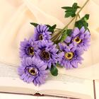 Цветы искусственные "Гербера садовая" 6х50 см, фиолетовый - фото 318100879