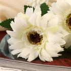 Цветы искусственные "Гербера садовая" 6х50 см, белый - Фото 2