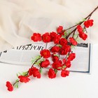 Цветы искусственные "Ветка яблони" 4*85 см, красный - Фото 1