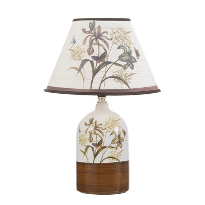 Лампа настольная керамика "Полевые цветы" Е14 25W 220В 37,5х25х25 см