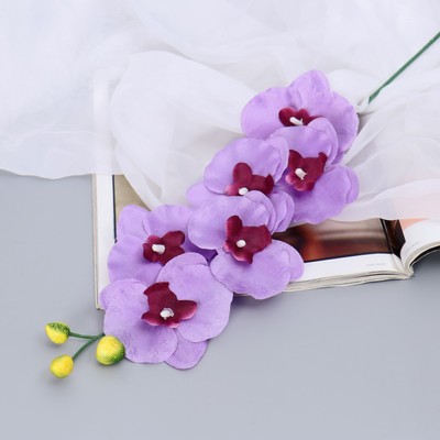 Цветок искусственный "Орхидея" 9*60 см, сиреневая