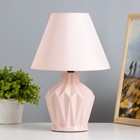 Лампа настольная "Грани" 1х25Вт E14 розовый 20х20х30см RISALUX - Фото 1