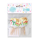 Шпажки для канапе новогодние «Снеговик со звездой», набор 12 шт. - Фото 2