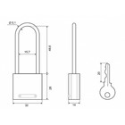 Замок навесной "Фабрика Замков" 303F-30L, длинная дужка, d=5.3 мм, 3 ключа - Фото 3