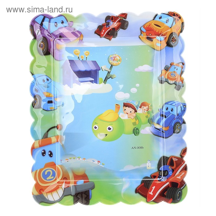 рамка д/фото пластик машинки 13*18 - Фото 1