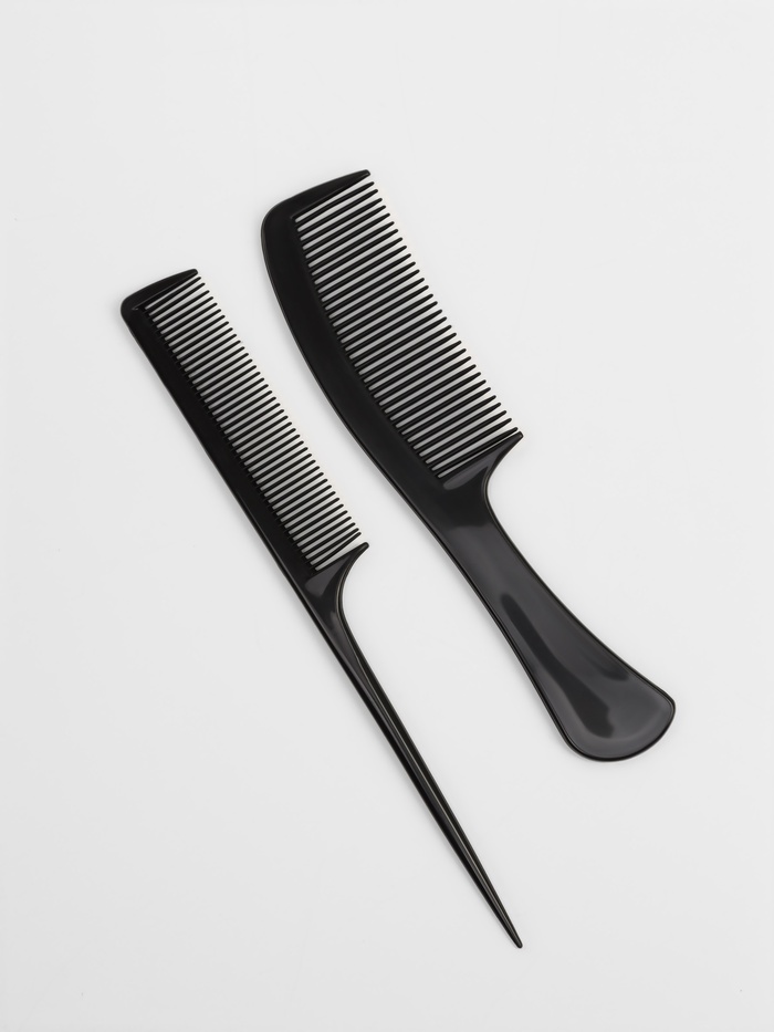 Набор расчёсок, 2 предмета, чёрный - Фото 1