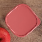 Контейнер квадратный Доляна, пищевой, 400 мл, цвет розовый - Фото 3