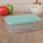 Набор контейнеров пищевых прямоугольных Доляна, 3 шт: 150 мл, 500 мл, 1.2 л, цвет бирюзовый - Фото 6