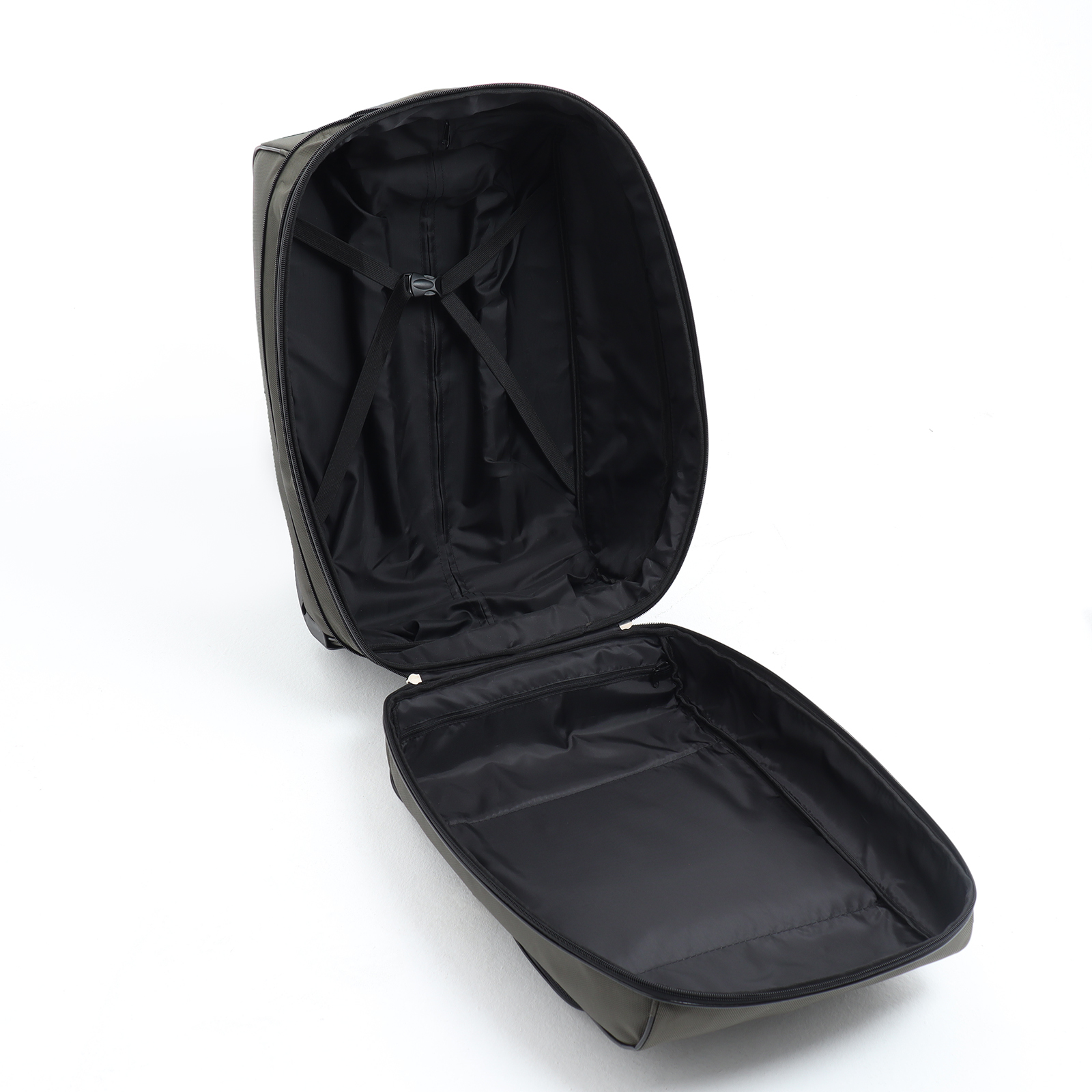 Чемодан малый 20", «Фабрика КАРТЕКС», отдел на молнии, с расширением ...