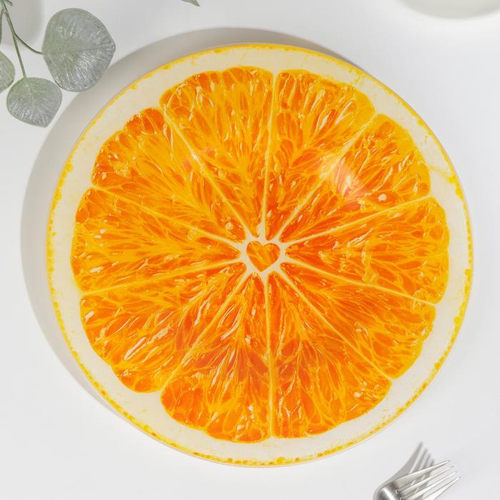 Тарелка «Апельсин», d=29,5 см, цвет оранжевый - Фото 1