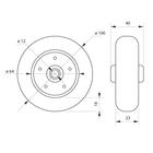 Колесо для транспортных тележек, d=100 мм - Фото 3