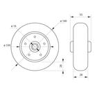 Колесо для транспортных тележек, d=160 мм - Фото 3