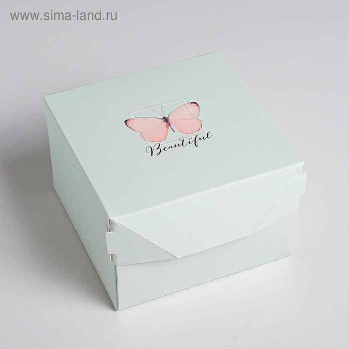 Коробка из картона «Прекрасная», 12 × 8 × 12 см - Фото 1