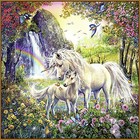 Алмазная мозаика «Единороги», 50 × 50 см, 35 цветов - фото 8703510